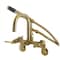 Aqua Vintage AE8457DL Wall Mount Clawfoot Tub Faucet, Brushed Brass AE8457DL - alternate 1